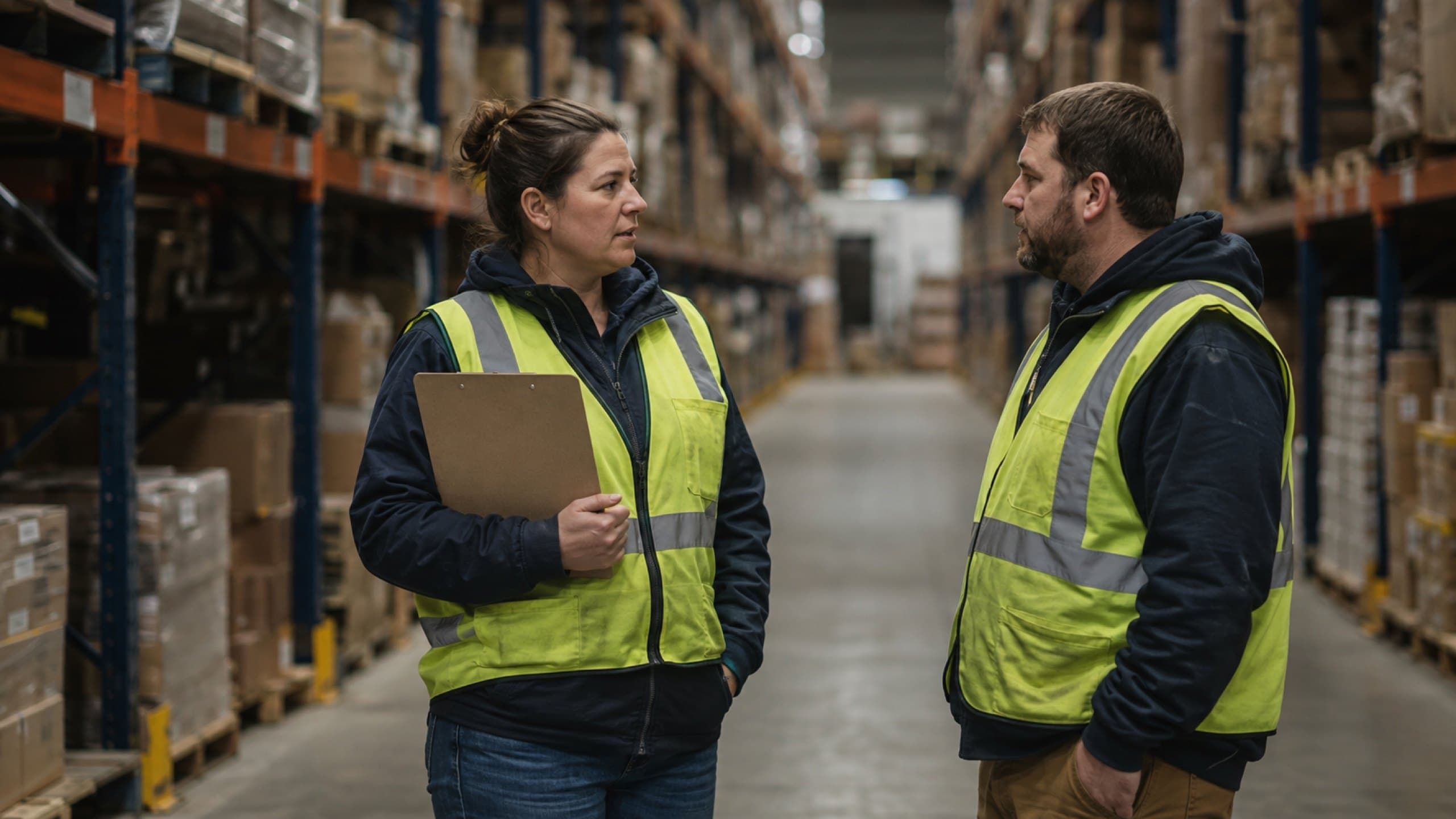 A working scene in distribution & logistics