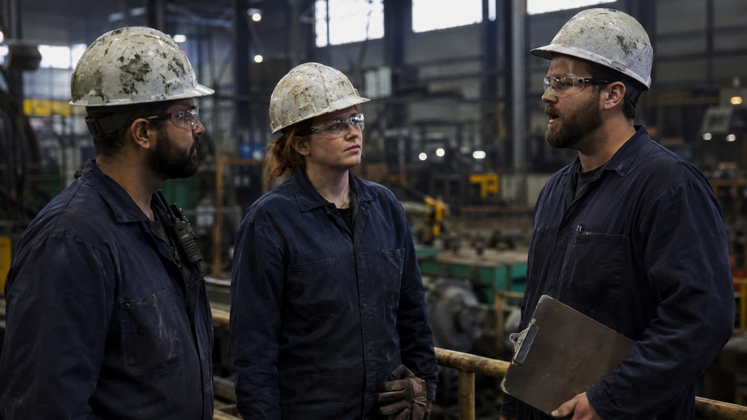 A working scene in manufacturing