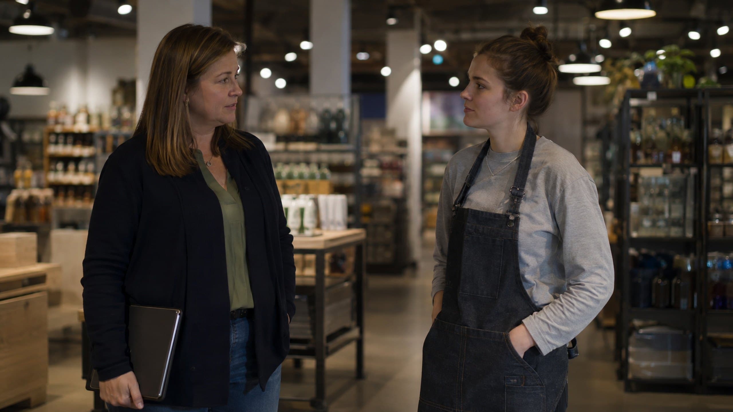 A working scene in retail